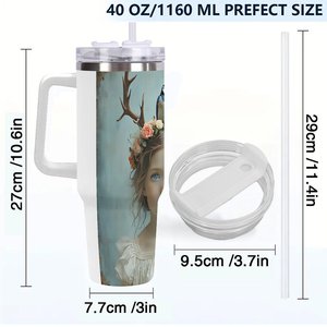 Custom <b>Insulated</b> Tumbler 40oz Personalized Gift for Retirement Party Favors Stainless Steel <b>Mug</b> with Handle - Product Image 4