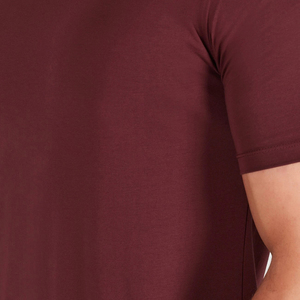 บริการ OEM เสื้อยืดแขนสั้น สีพื้น ปรับแต่งได้ ระบายอากาศดี สไตล์สตรีท ผ้ายืดสแปนเด็กซ์/โพลีเอสเตอร์ เสื้อยืดผู้ชาย - Product Image 3