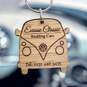 Porte-clés en bois - Taille, logo et texte personnalisés - Pour les boutiques de cadeaux, promotion en gros, marketing - Product Image 2
