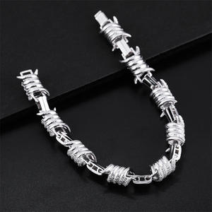 Clover Star Moissanite Bracelet 925 <b>Silver</b> Iced Out Designer Bracelet <b>for</b> <b>Men</b> and Woman - Product Image 2