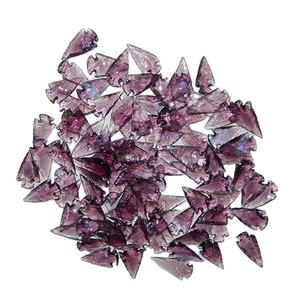 Obsidienne violette 1-1,5 pouce, pointe de flèche, agate colorée faite à la main, fournisseur en gros de l'Inde, Amayra Crysatls Exports - Product Image 1
