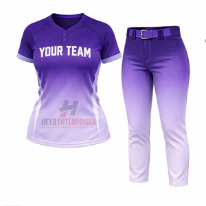 Ensemble de maillot et pantalon de baseball personnalisé pour équipe, 100 % polyester, séchage rapide, pour entraînement, compétition, événements sportifs - Product Image 1