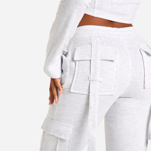 Outfitize International Wholesale Women <b>Cargo</b> Pants Quick Dry Athletic Training Multi Pocket Trousers Custom Logo Gym Bulk - Product Image 4