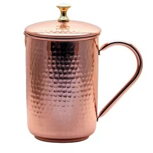Stylish Finish Copper Jug Water Pitcher Elegant Drinkware for Kitchen Dining <b>Table</b> Serving - Product Image 2