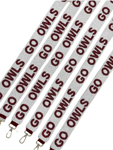 Lanière perlée faite main pour le jour du match, brodée de rouge avec lettres blanches, breloque de sac de sport et porte-clés - Product Image 6