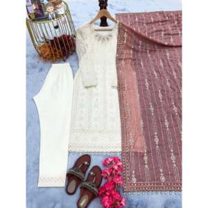 2XL Party Wear Top Bottom Dupatta Set para un aspecto elegante - Product Image 1