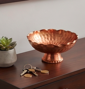 Frutero de cobre martillado estilo vintage, hecho a mano, tazón decorativo de metal para exhibir en la encimera de la cocina y uso doméstico. - Product Image 3