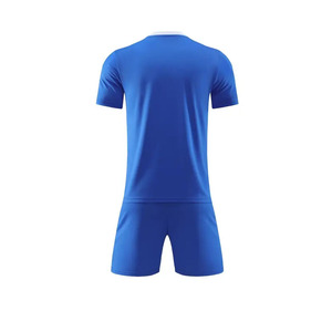 Conjunto de Camiseta de Fútbol Sublimada con Diseño Geométrico Azul para Hombre, Manga Corta, Absorbe la Humedad, Ajuste Atlético, Uniforme de Fútbol - Product Image 3
