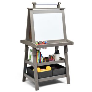 Caballete de mesa de doble cara 3 en 1 para pintar, color gris - Product Image 2