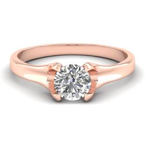 Anillos de compromiso REYES personalizados de oro sólido de 14 quilates con diamante de corte redondo de 0.84 quilates cultivado en laboratorio CVD para mujer, precio al por mayor, joyería fina. - Product Image 5