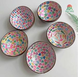 Nuevas Tazones de Coco Ecológicas, Coloridas, Modernas y Multifuncionales para Decoración de Ensaladas - Product Image 3