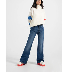 Pantalones Vaqueros de Pierna Ancha para Mujer, Diseño de Alta Calidad, Lavado a la Piedra, Personalizados, Hechos en Pakistán, OEM - Product Image 4