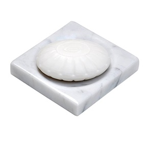 Custom Design Marble Soap Holder Custom Color Low Price luxury Modern Marble Soap Dish With Soap-Saving Holder Hot Sale - Product Image 3
