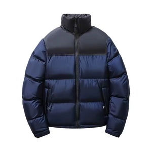 Blouson matelassé personnalisable respirant, faible MOQ, vente en gros, excellente qualité, polyester/nylon, fermeture éclair, col montant, logo frontal, pour homme - Product Image 1