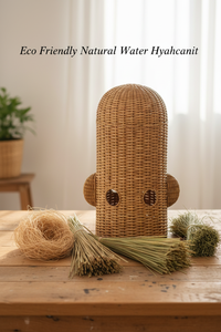 Escultura de Cactus de Jacinto de Agua Tejida a Mano, Adorno de Mimbre Natural y Seagrass para Decoración del Hogar, Ecológico y Hecho a Mano - Product Image 2