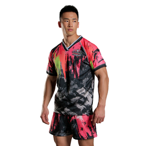 เครื่องแบบรักบี้แบบมีกระดุมเสื้อรักบี้เสื้อทีมฝึกพิมพ์ลาย - Product Image 6