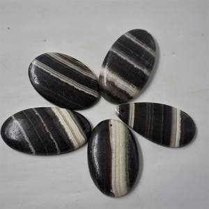 2024 venta al por mayor de cabujón de calcita de cebra natural hecho a mano piedras preciosas de corte ovalado suelto varios tamaños y formas con taladro - Product Image 2