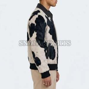 Latest Design Men Cowhide Leather <b>Jacket</b> Factory Made Genuine Cowhide Custom Design <b>Biker</b> Clothing OEM Manufacturer - Product Image 3
