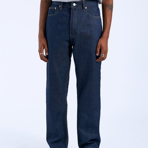 Jean décontracté pour homme, coupe droite, taille mi-haute, couleur unie, qualité supérieure, tricoté, délavage moyen, best-seller - Product Image 4