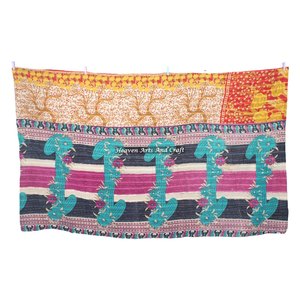 Indian Vintage Cotton Kantha Work <b>Quilt</b> / Throws / Gudari /Blankets Old Bedspread For Home Decor Indian Reversible Hand Stitched - Product Image 4