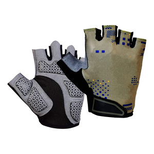 Gants de cyclisme sur route avec paume en gel respirante, demi-doigts, anti-vibration, pour fitness et équitation, personnalisables OEM - Product Image 1