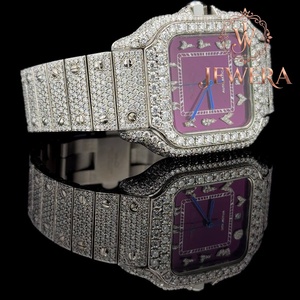Montre Diamantée en Acier Inoxydable Premium Mossinate à Mouvement Quartz, Design Unisexe Élégant pour le Bureau, les Fêtes ou le Quotidien – Offre Spéciale - Product Image 2