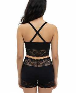 Conjunto de Pijama Corto para Mujer, Ropa de Dormir de Mezcla de Algodón, Suave y Cómoda, Traje de Noche Informal para el Hogar, Venta al por Mayor, Vestido Corto con Sujetador - Product Image 2