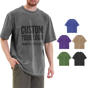 T-shirt surdimensionné personnalisé avec logo |   T-shirt unisexe en coton 100% lavé à l'acide, 280-400 GSM |   Blank Streetwear Vintage - Product Image 6