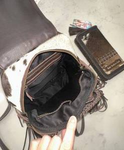 2026 New Trendy Designer 100% Genuine Leather <b>Backpack</b> Bag Animal Printe Fringes Western Style Handmade Hair Fur Travel <b>Backpack</b> - Product Image 3