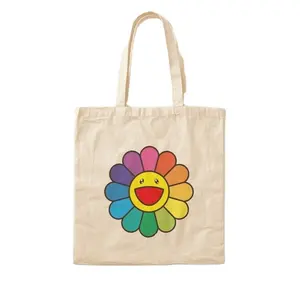 Stylish shoulder carry Unique sunflower accessory Women's canvas tote