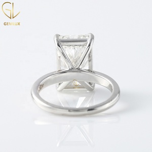 4 CT Radiant Cut Moissanite Engagement <b>Ring</b>, <b>Solitaire</b> Diamond <b>Ring</b> for Women Wedding <b>Ring</b>, 14k White Gold Promise <b>Ring</b> - Product Image 5