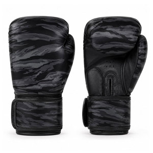 Gants de boxe professionnels pour hommes en cuir véritable personnalisables couleur violet noir de haute qualité design de créateur 16 oz - Product Image 1