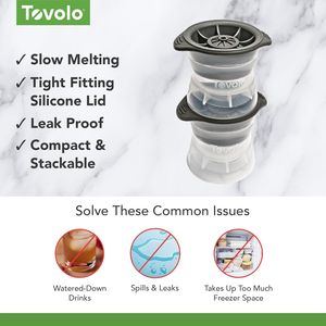 Tovolo Set di 2 Stampi per Cubetti di Ghiaccio a Sfera - Product Image 2