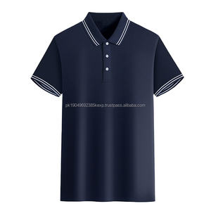 Fabrication de qualité supérieure, piqué 50% coton 50% polyester, 220 GSM, logo personnalisé, polo homme multicolore - Product Image 5
