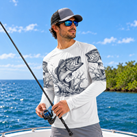 Chemise de pêche respirante 150 g/m², marque privée, pour pêcheurs performants, hauts de pêche pour marques.