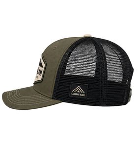 <b>Vintage</b> Indonesia Green And Black Mesh Trucker <b>Cap</b> with Embroidery Mountain Logo Adjustable Unisex for Adventures Outdoor - Product Image 2