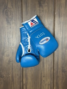 Guantes de Boxeo Profesionales de Cuero con Cordones, Dedos Completos, 16 oz, Correa de Muñeca Ajustable con Velcro, Artes Marciales - Product Image 3