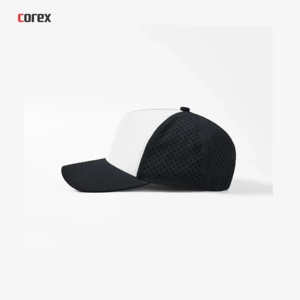 Gorra de Golf Beige Personalizada con Logotipo Bordado a Mano, 5 Paneles, Unisex, para Adultos, Corte Láser, Perforada, Transpirable, Impermeable, de Lona con Cuerda - Product Image 1