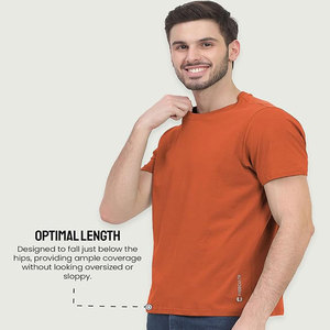 Camiseta de Manga Corta para Hombre, de Color Sólido, de Algodón, de Secado Rápido, Transpirable, a la Moda, Holgada, con Hombros Descubiertos - Product Image 2