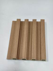 แผ่นไม้ไผ่ผนังกันไฟสำหรับกันน้ำแผ่นไม้พีวีซีพีวีซีร่องดีไซน์แบบ3D ทันสมัย - Product Image 4