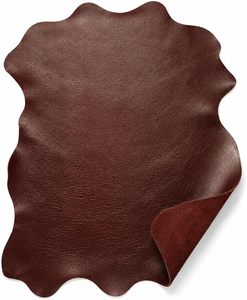 Genuine sheep skin <b>Leather</b> Hide <b>Brown</b> Grain Texture for Furniture Use - Product Image 3