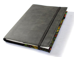 Carnet de notes professionnel A5 en cuir souple noir avec élastique, 100 feuilles, pour bureau, vente en gros, promotionnel - Product Image 3