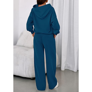 Conjunto de Sudadera con Capucha y Pantalones de Felpa para Mujer, Venta al Por Mayor, Proveedor de Ropa Personalizada - Product Image 6