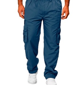 Pantalon cargo de travail pour homme, coupe droite, 100% coton, couleur unie, décontracté, avec poches, style sport, populaire en Europe et en Amérique, personnalisable en usine - Product Image 4