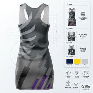 Jupe de netball imprimée coupe trapèze pour femme, séchage rapide, en micro-mesh, robe de sport, uniforme de sublimation, tenue d'équipe professionnelle - Product Image 5