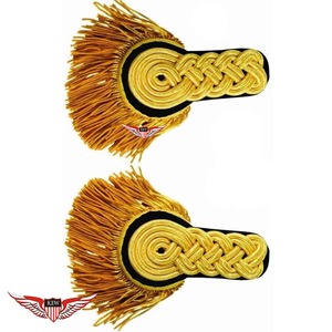 Epaulettes de Hombro Trenzadas en Oro Personalizadas con Flecos, Tela de Lujo y Acabado Duradero - Product Image 1