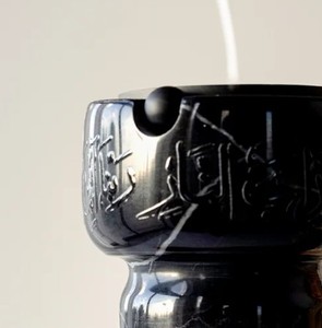 Luxury Black Marble Resin <b>Bakhoor</b> Burner Mabkhara Arabic <b>Oud</b> Incense Burner Islamic Home Fragrance Decor - Product Image 2