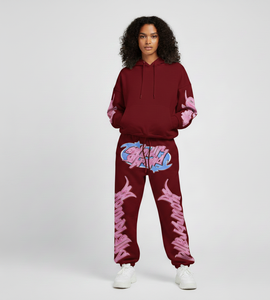Ensemble personnalisé pour femme : survêtement deux pièces basique avec sweat à capuche, veste zippée et pantalon évasé, coupe ajustée, style jogging - Product Image 4