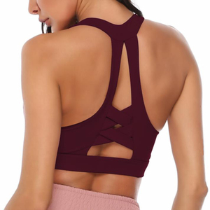 Soutien-gorge de sport extensible à séchage rapide et doux, avec logo personnalisé, soutien-gorge de fitness de haute qualité, soutien-gorge de sport sans couture et respirant - Product Image 6