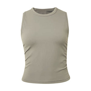 Camiseta Corta sin Mangas para Mujer, Tejida, Transpirable, Informal, 100% Algodón, Estilo Básico - Product Image 2